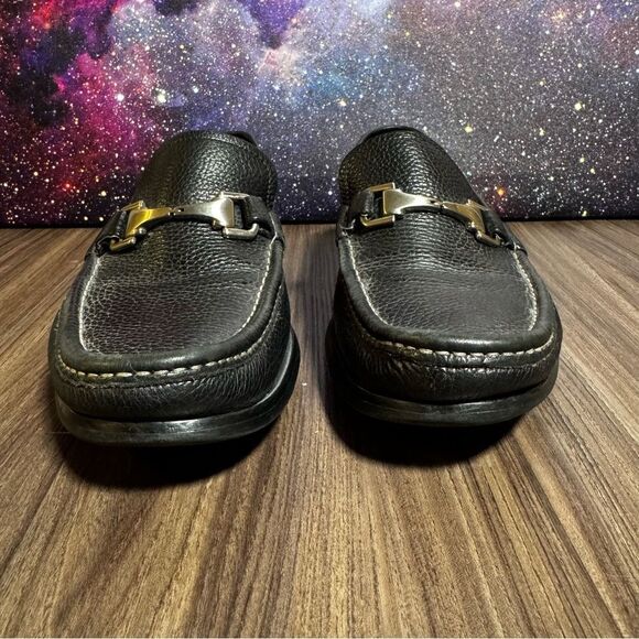 ALLEN EDMONDS Firenze Horse Bit Loafers Black Pebbled Leather Italy Men Sz 13 - Picture 2 of 8